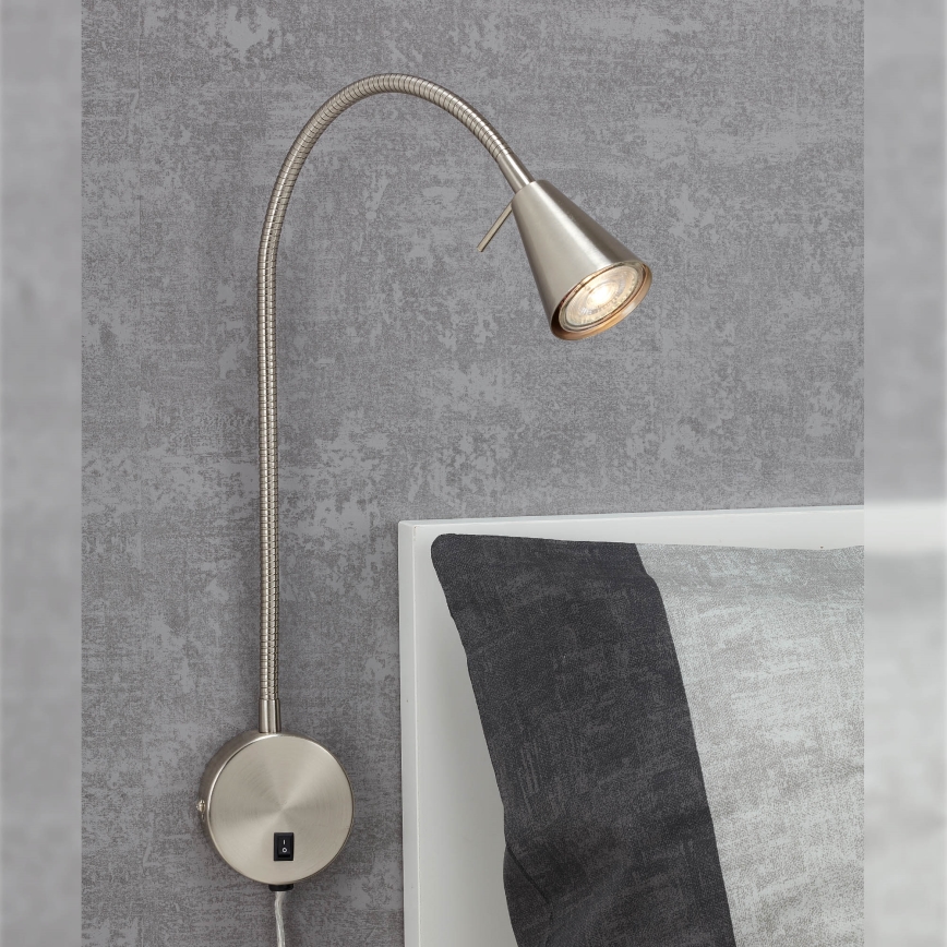 Briloner 2082-012 - LED vägglampa COMFORT LIGHT 1xGU10/5W/230V matt krom