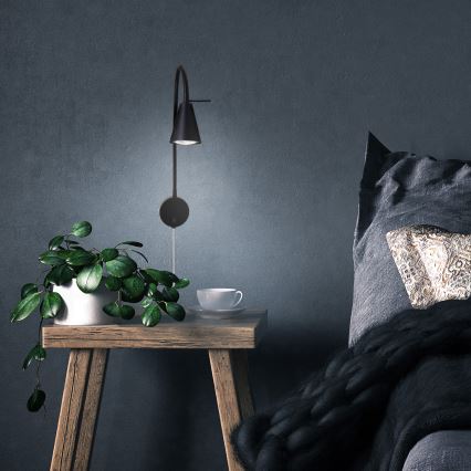 Briloner 2082-015 - LED vägglampa COMFORT LIGHT 1xGU10/5W/230V svart