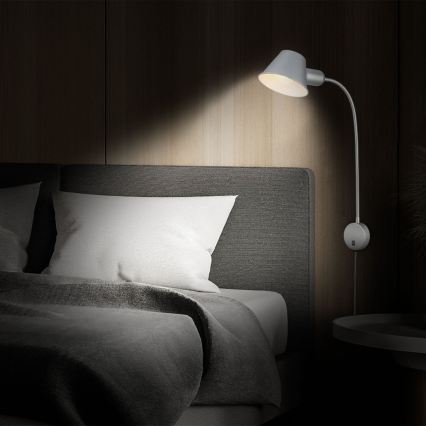 Briloner 2089-014 - Flexibel vägglampa BRELLO 1xE27/10W/230V mattkrom