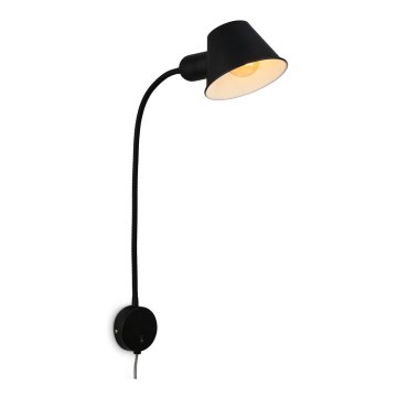 Briloner 2089-015 - Flexibel vägglampa BRELLO 1xE27/10W/230V svart