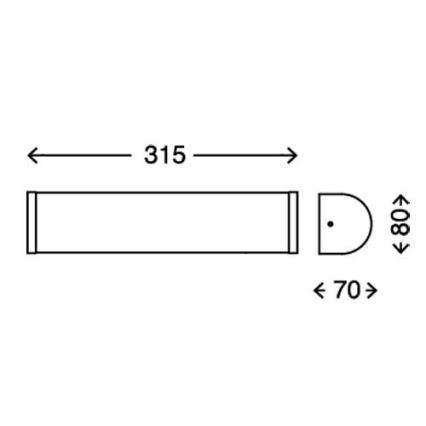 Briloner 2109-026 - Badrumsbelysning vägg SPLASH 2xE14/40W/230V IP23