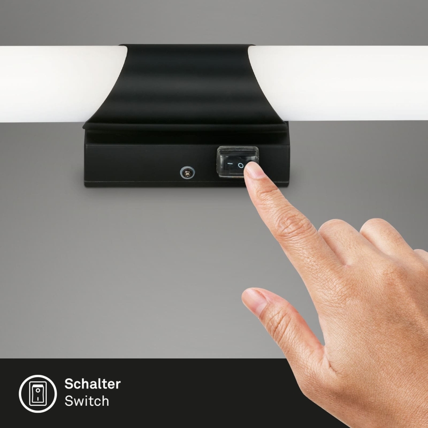 Briloner 2111-015 - LED-spegelbelysning för badrum LED/6,5W/230V 32 cm svart