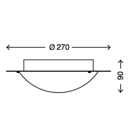 Briloner 2120-018 - Badrumsbelysning tak SPLASH 1xE27/60W/230V IP23