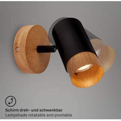 Briloner 2144015 - Väggspotlight SPOT 1xGU10/9W/230V