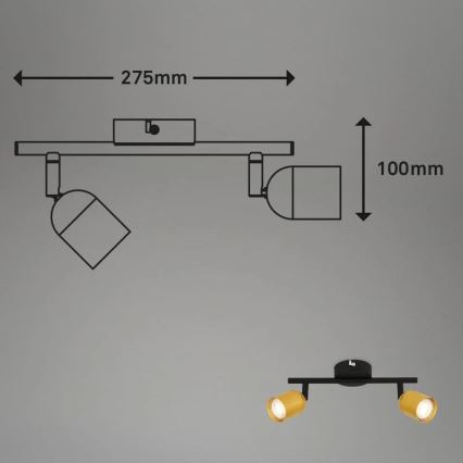 Briloner 2145-027 - Spotlampa 2xGU10/9W/230V