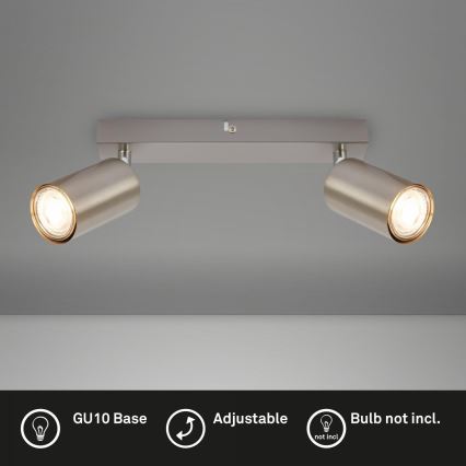 Briloner 2172-022 - Spotlampa SPOT 2xGU10/9W/230V matt krom