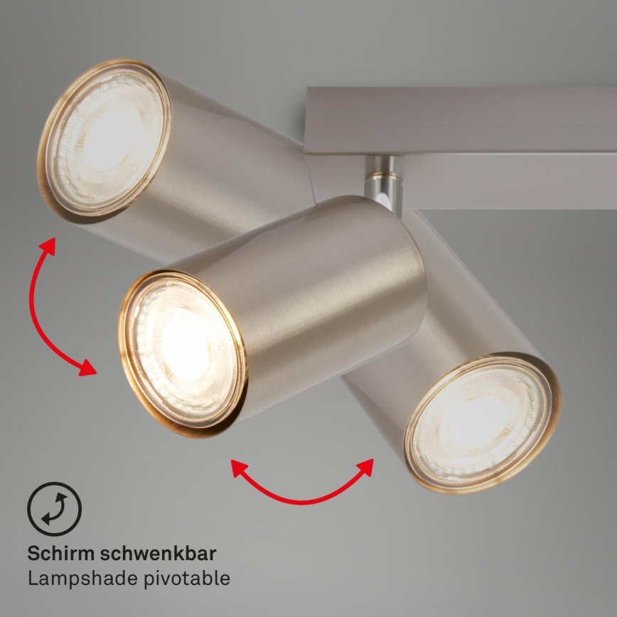 Briloner 2172-022 - Spotlampa SPOT 2xGU10/9W/230V matt krom