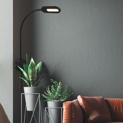 Briloner 2177015 - LED Ljusreglerad flexible wall lampa LED/6W/230V svart