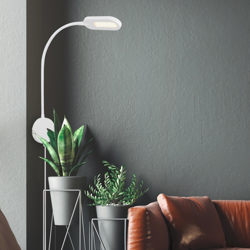 Briloner 2177016 - LED Ljusreglerad vägg flexibel lampa LED/6W/230V vit