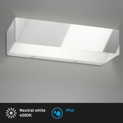 Briloner 2204-018 - LED vägglampa för utomhusbruk LED/8W/230V IP44 skinande krom