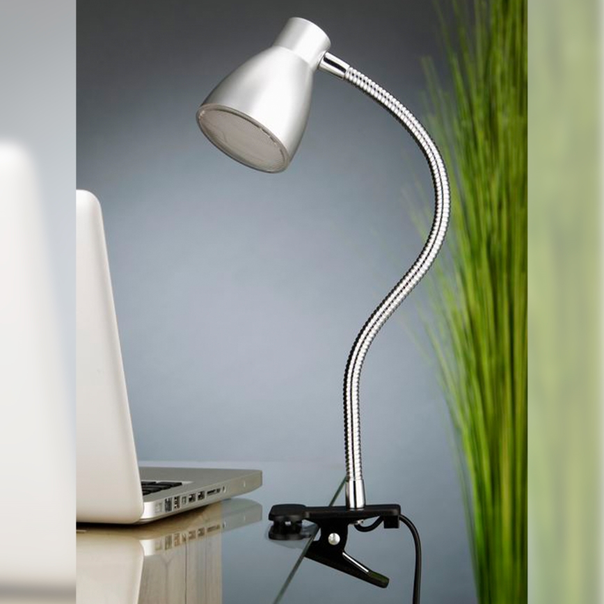 Briloner 2615-014P - LED-lampa med klämma GRIP LED/2,5W/230V silver