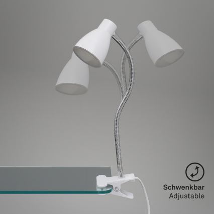 Briloner 2615-016P - LED-lampa med klämma GRIP LED/2,5W/230V vit