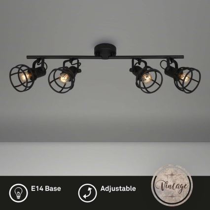 Briloner 2669-045 - Spotlight RETRO 4xE14/25W/230V