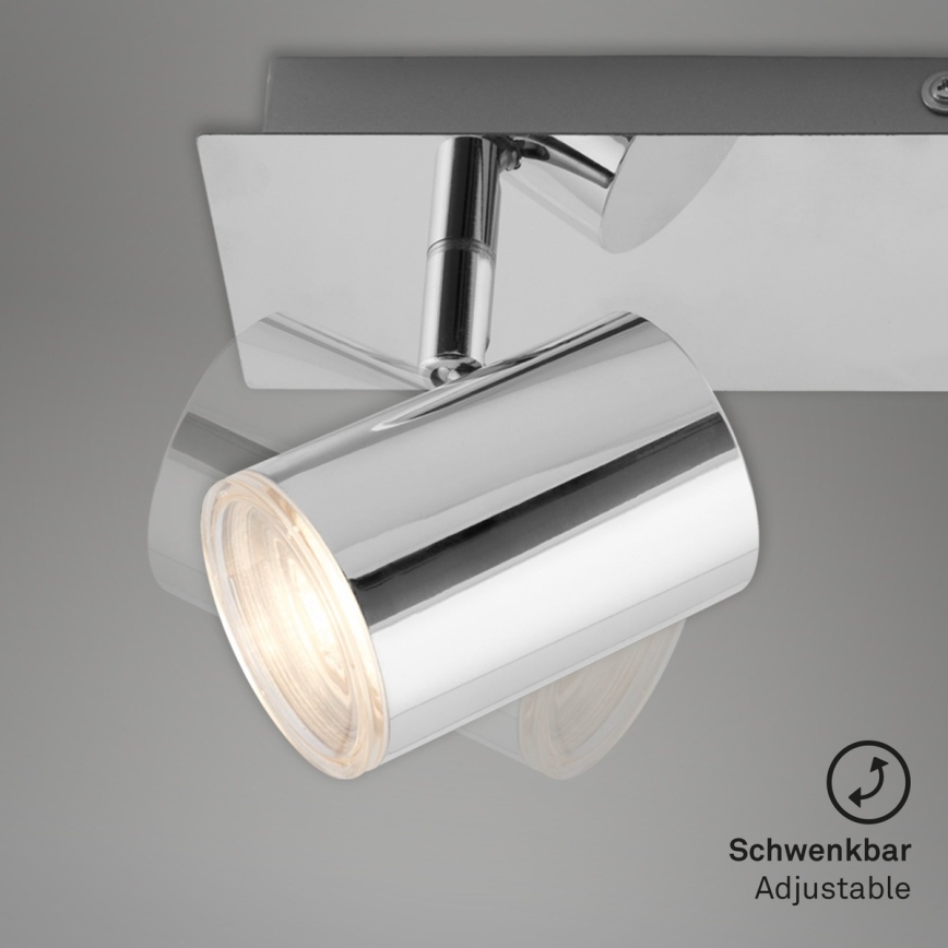Briloner 2731-028 - Badrumsspot BANYO 2xGU10/5W/230V IP44 blank krom