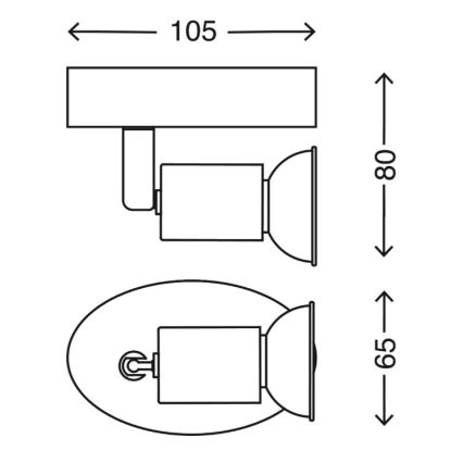 Briloner 2767-016 - LED väggspotlight 1xGU10/3W/230V vit