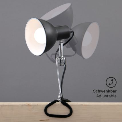Briloner 2790-015 - Klämlampa FIX 1xE14/8W/230V svart/blank krom