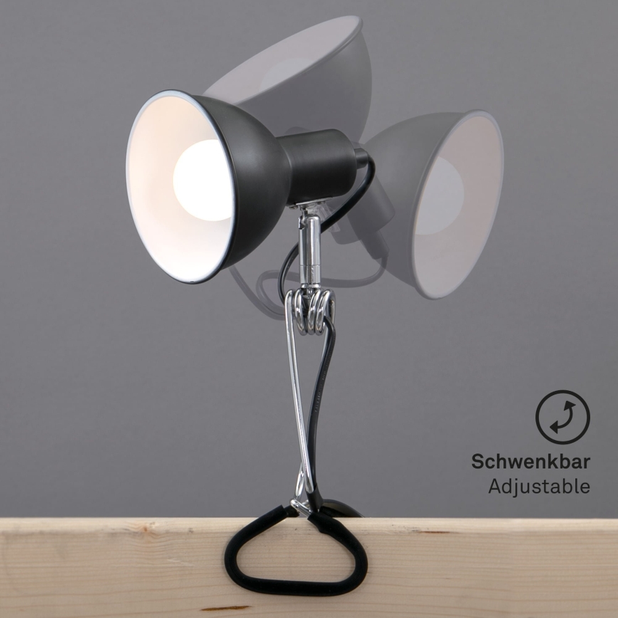 Briloner 2790-015 - Klämlampa FIX 1xE14/8W/230V svart/blank krom