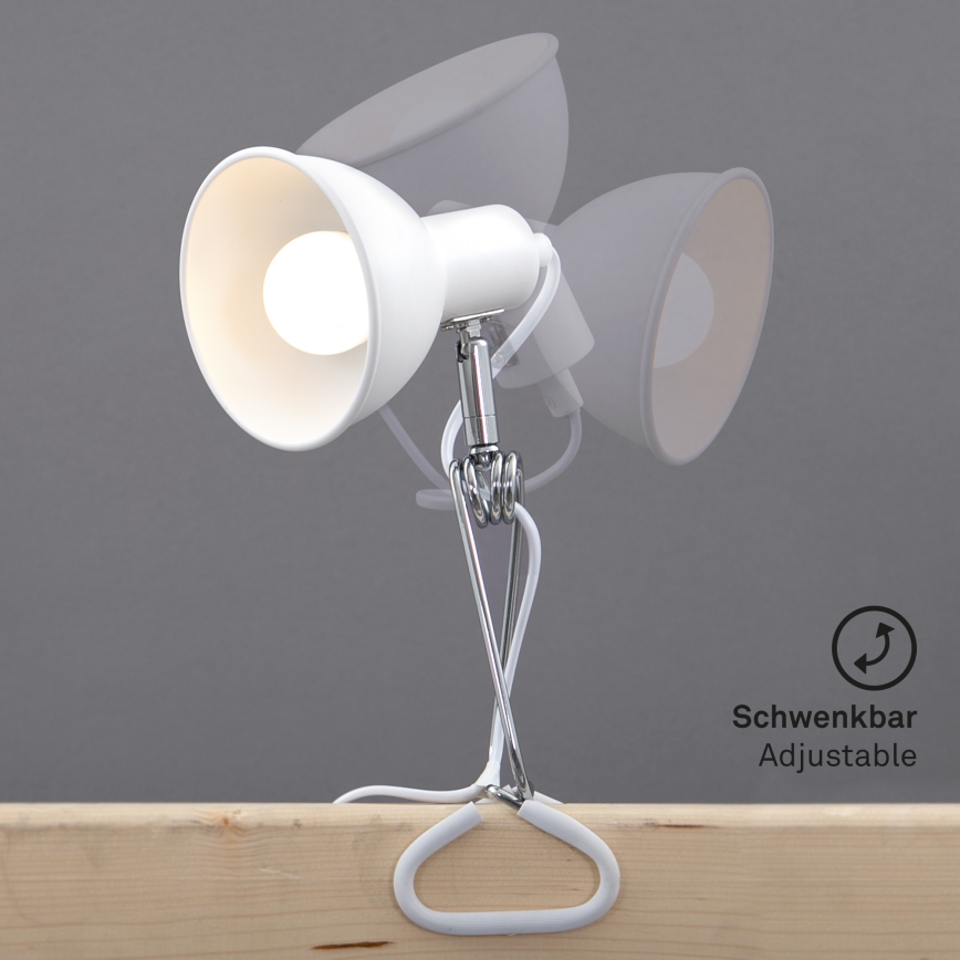 Briloner 2790-016 - Lampa med klämma FIX 1xE14/8W/230V vit