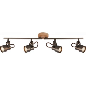 Briloner 2872-045 - LED spotlight TAHUN 4xGU10/5W/230V 3000K brun