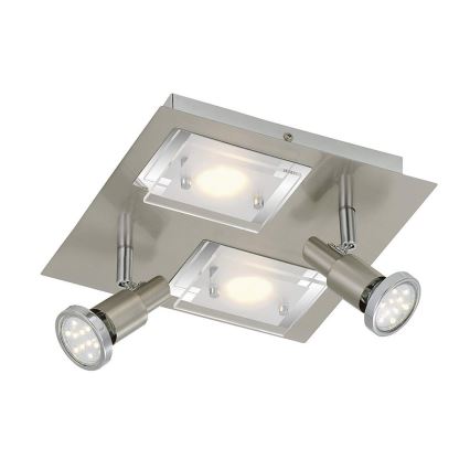 Briloner 2879-042 - LED Taklampa COMBINATA 2xGU10/3W + 2xLED/5W/230V