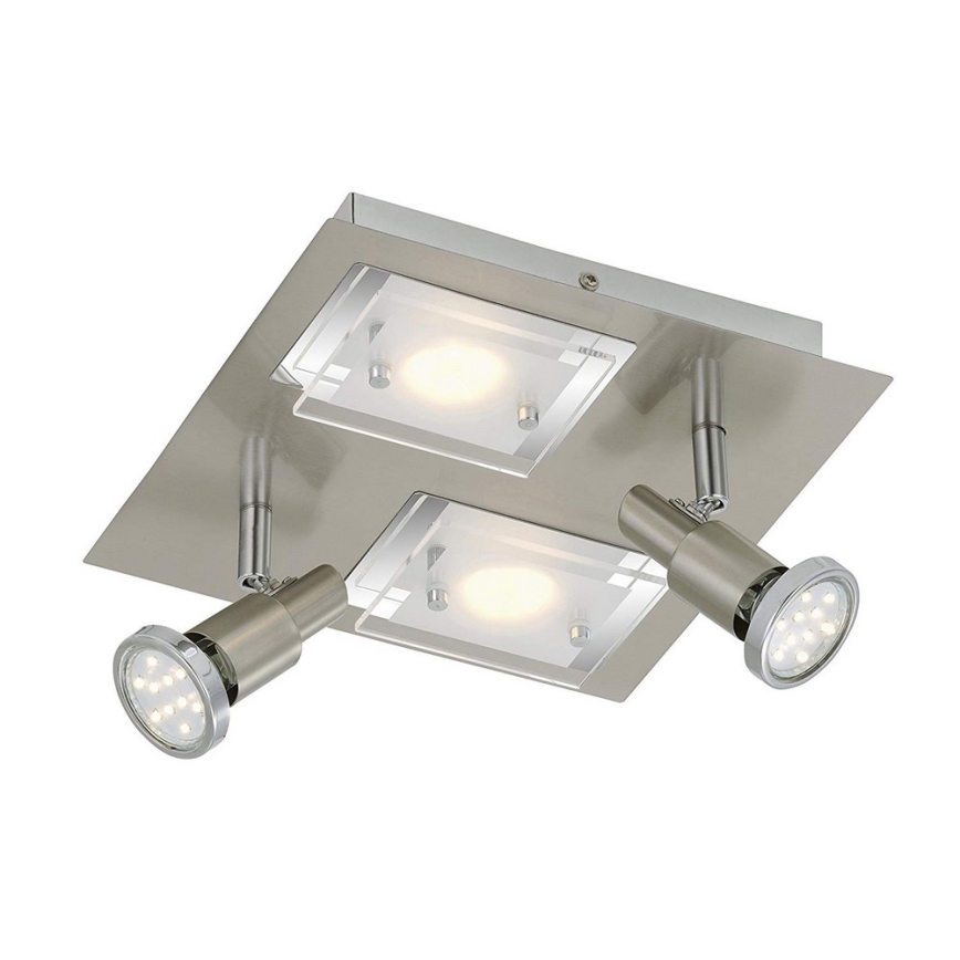 Briloner 2879-042 - LED Taklampa COMBINATA 2xGU10/3W + 2xLED/5W/230V