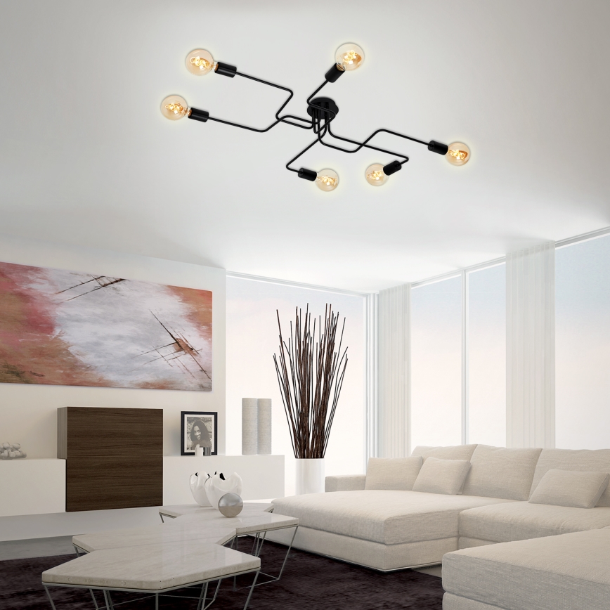 Briloner 2887-065 - Fäst ljuskrona FARETTO 6xE27/60W/230V