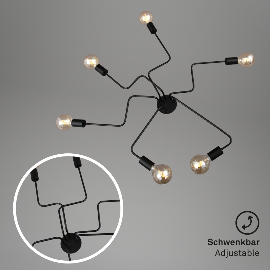 Briloner 2887-065 - Fäst ljuskrona FARETTO 6xE27/60W/230V