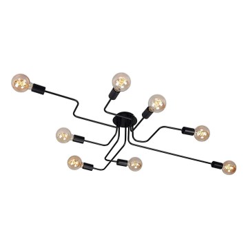 Briloner 2888-085 - Ytmonterad ljuskrona FARETTO 8xE27/60W/230V svart