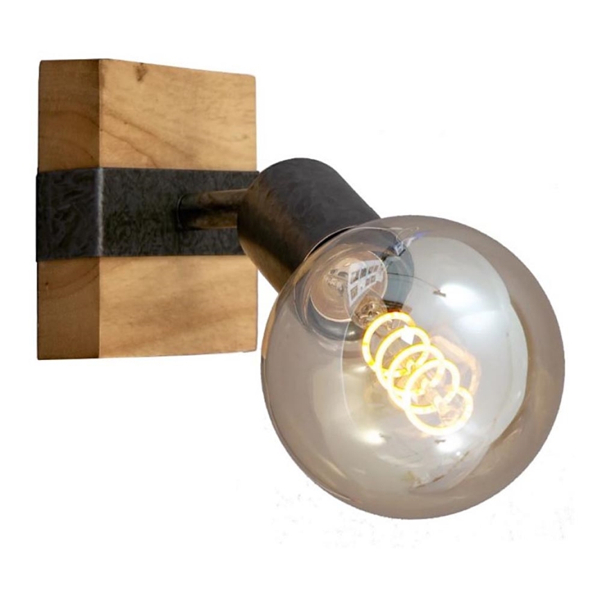 Briloner 2900-011 - Väggspotlight WOOD BASIC 1xE27/25W/230V