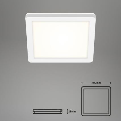Briloner 3010-016 - LED taklampa LED/8W/230V 19x19 cm vit IP44