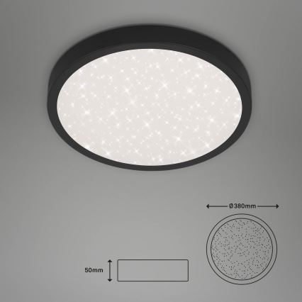 Briloner 3071-015 - LED taklampa RUNA LED/24W/230V svart