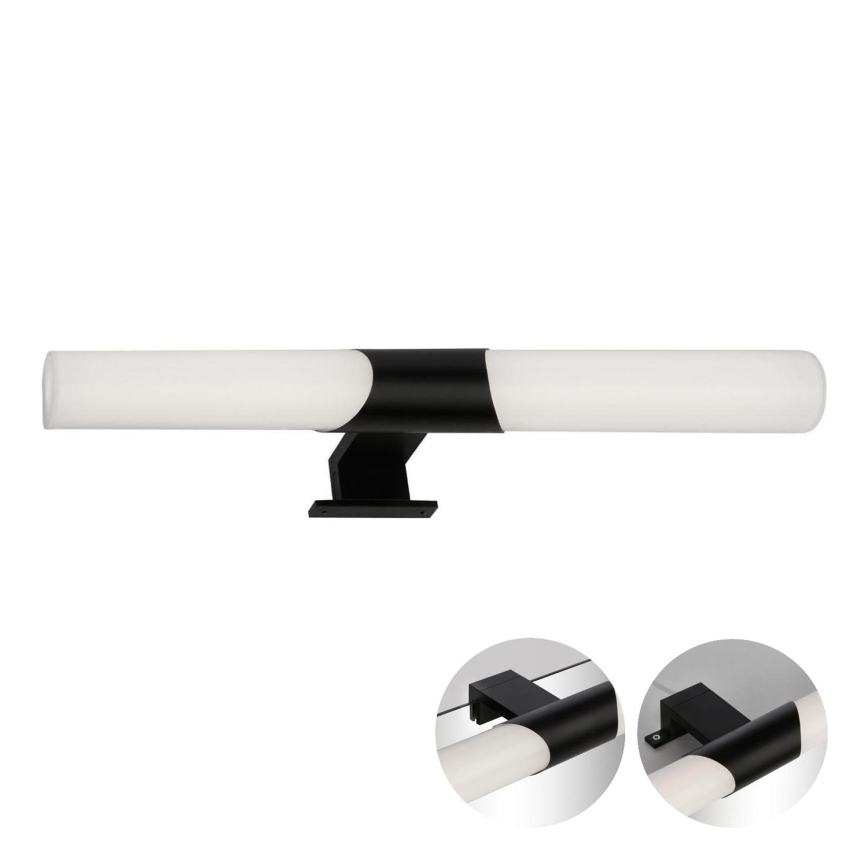 Briloner 3113-115 - Badrumsspegel med LED-belysning LED/12W/230V IP44 47 cm svart