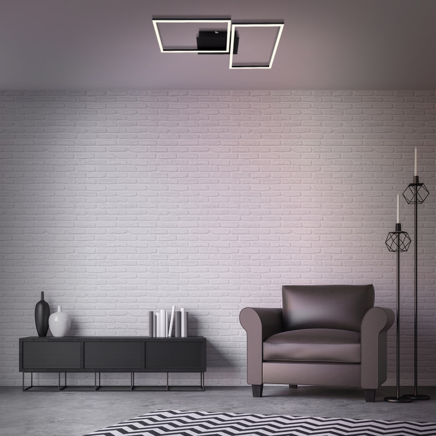 Briloner 3149-018 - LED Justerbar ljusstyrka fäst Ljuskrona  FRAME 2xLED/15W/230V + Fjärrkontroll