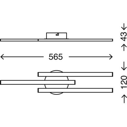 Briloner 3187-039 - LED fäst ljuskrona GO 3xLED/6W/230V