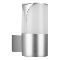 Briloner 320304TF - Utomhus väggarmatur 1xE27/12W/230V IP44 silverfärgad