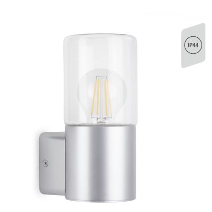 Briloner 320504TF - Vägglampa för utomhusbruk 1xE27/12W/230V IP44 silver