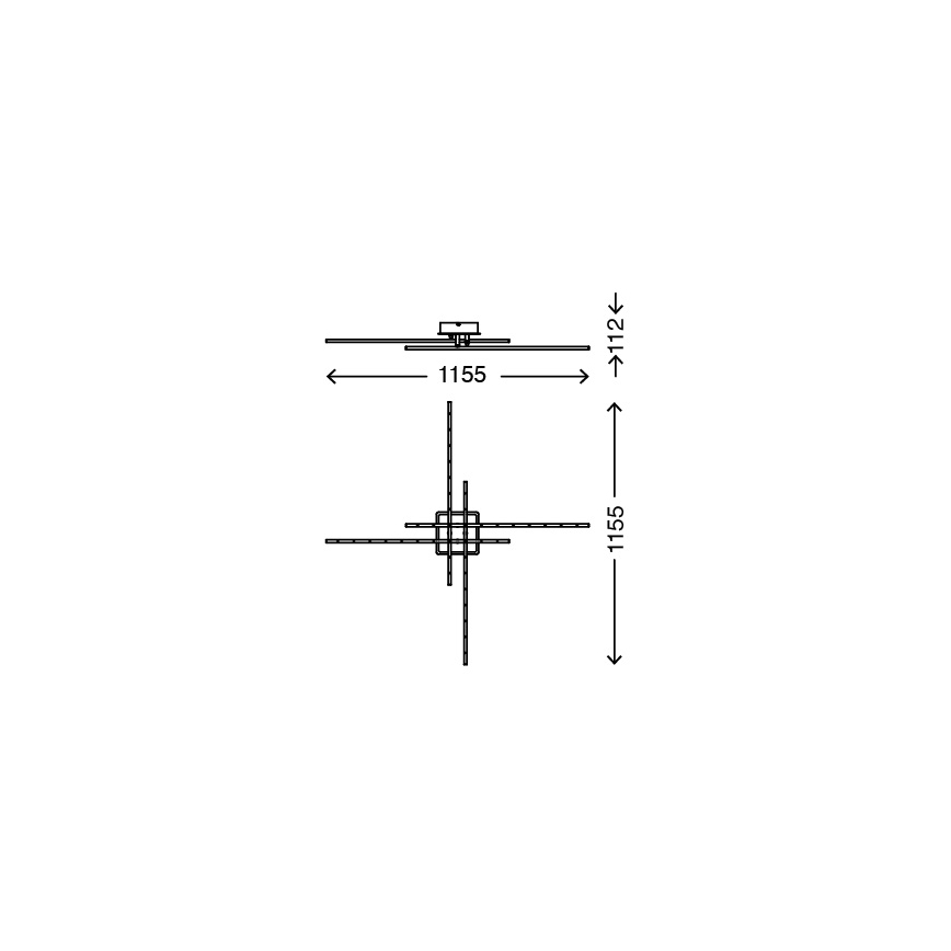 Briloner 3254-042 - LED Dimbar Takbelysning TEMPALTE 4xLED/11W/230V