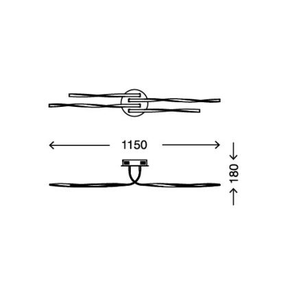 Briloner 3340-042 - LED dimbar taklampa TWIN 4xLED/7,5W/230V