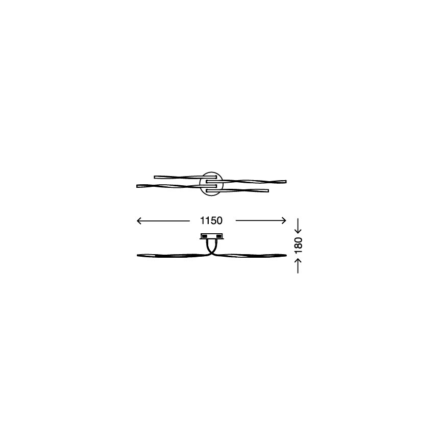 Briloner 3340-042 - LED dimbar taklampa TWIN 4xLED/7,5W/230V