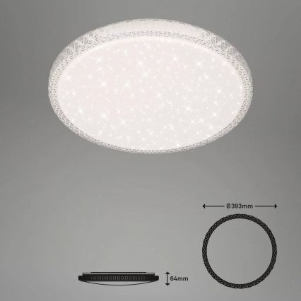 Briloner 3412-016 - Dimmbar taklampa STAR SKY LED/24W/230V 3000/4000/6000K Ø 39 cm + fjärrkontroll