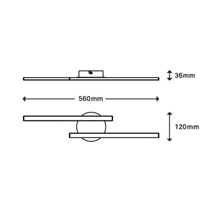 Briloner 3448-015 - LED fäst Ljuskrona GO 2xLED/6W/230V