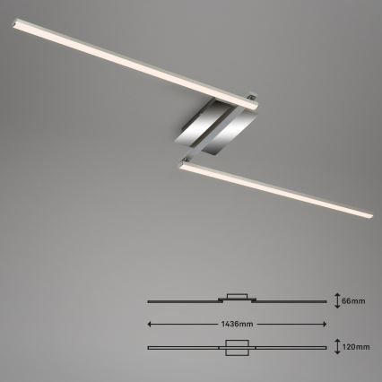 Briloner 3500-018 - LED fäst ljuskrona STAFF 2xLED/6W/230V