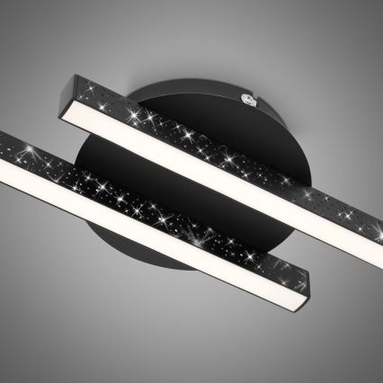 Briloner 3517-025 - LED fäst ljuskrona REY 2xLED/6W/230V svart