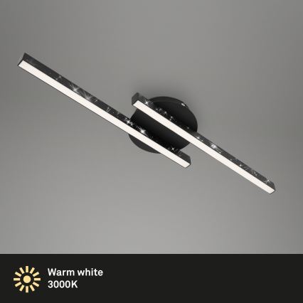 Briloner 3517-025 - LED fäst ljuskrona REY 2xLED/6W/230V svart