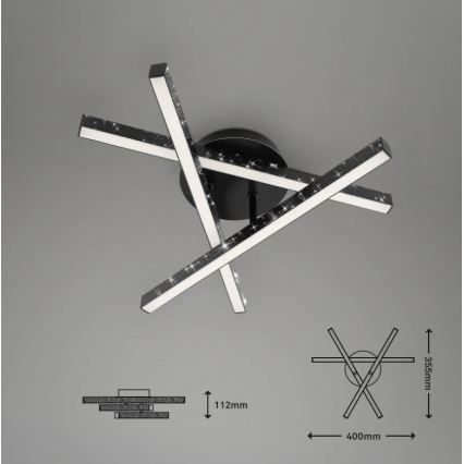 Briloner 3518-035 - LED fäst ljuskrona REY 3xLED/5W/230V