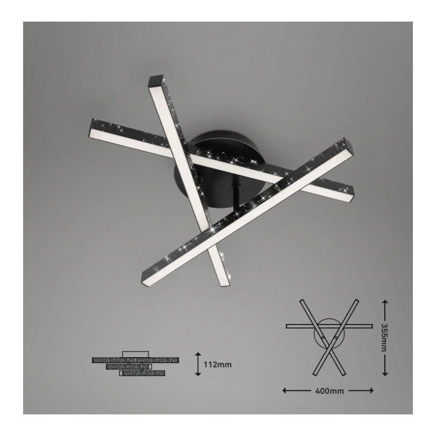 Briloner 3518-035 - LED fäst ljuskrona REY 3xLED/5W/230V