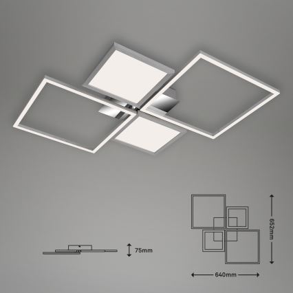Briloner 3530-018 - Dimbar LED ytmonterad ljuskrona FRAME LED/40W/230V 3000-6500K + fjärrkontroll
