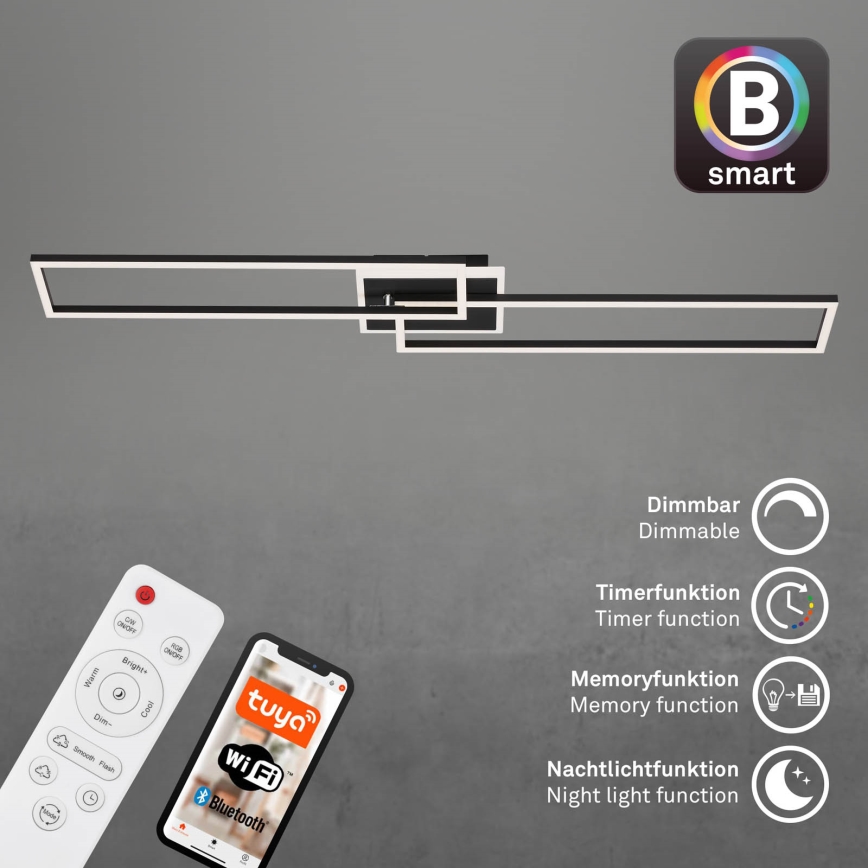 Briloner 3538-015 - LED ljusreglerad ljuskrona FRAME 2xLED/20W/230V 2700-6500K Wi-Fi Tuya + fjärrkontroll