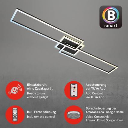 Briloner 3538-015 - LED ljusreglerad ljuskrona FRAME 2xLED/20W/230V 2700-6500K Wi-Fi Tuya + fjärrkontroll