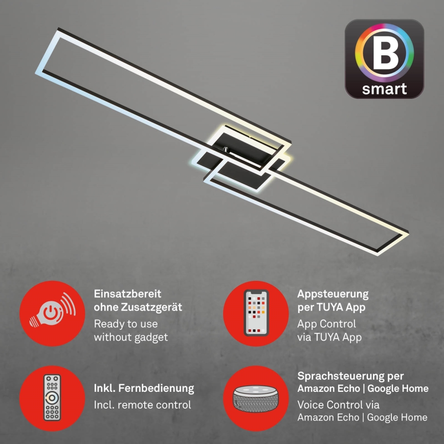 Briloner 3538-015 - LED ljusreglerad ljuskrona FRAME 2xLED/20W/230V 2700-6500K Wi-Fi Tuya + fjärrkontroll